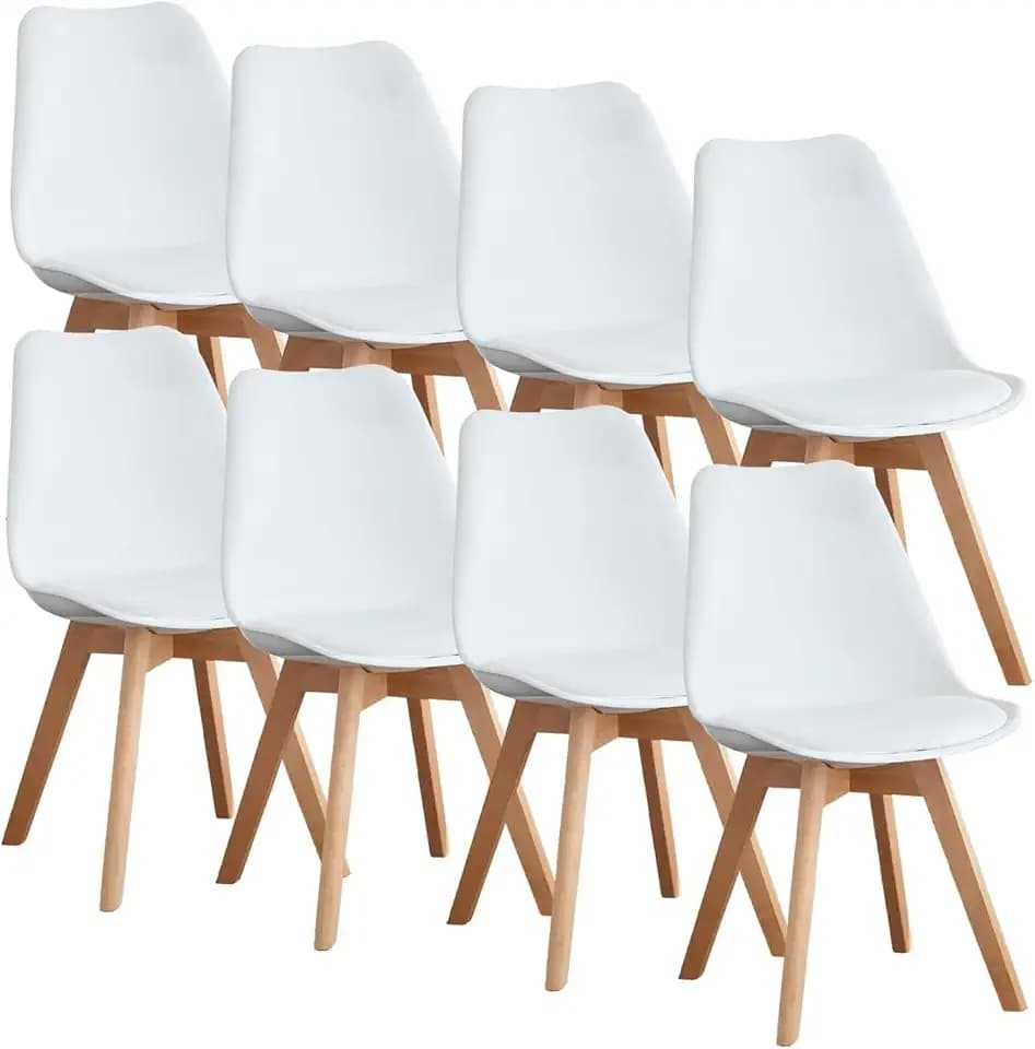 OLIXIS Dining Chairs Set of 8, PU Leather Accent Chairs for Living Room