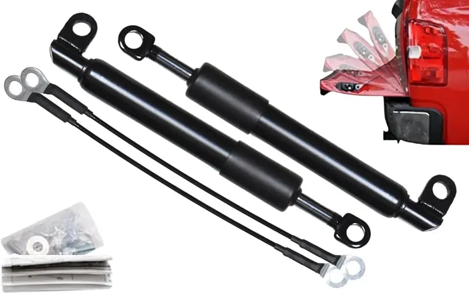 Pickup Tailgate Assists Compatible with LDV T60 2016-2024 Shock Lift Supports Rear Gas Dampers Springs Kit No-Drill Bolt-on