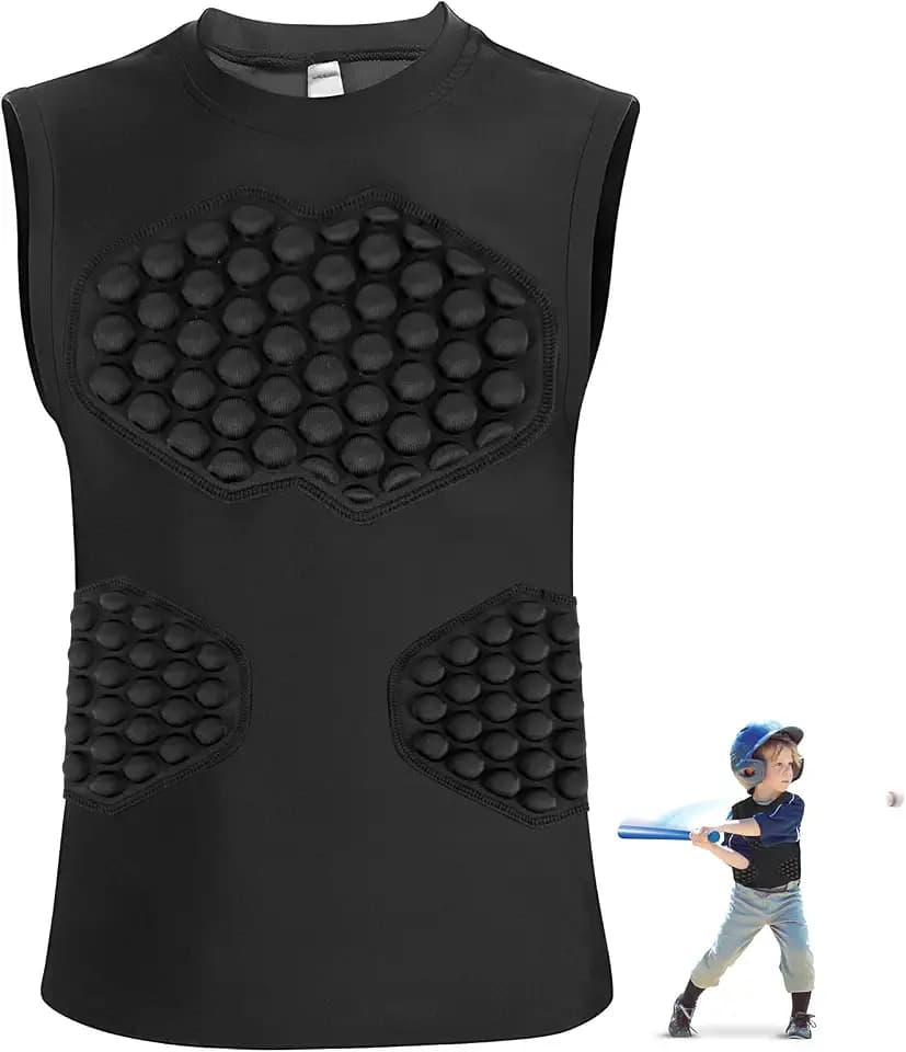 Youth Chest Protector Baseball, Padded Shirt for Softball