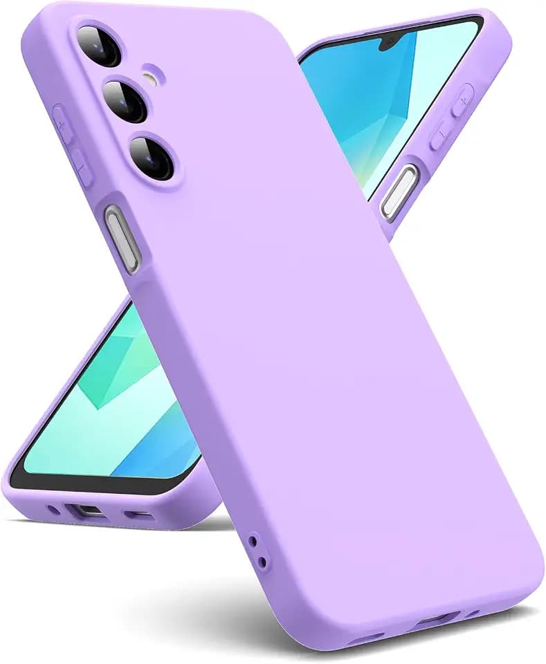 Oududianzi-Hülle für Samsung Galaxy A16 5G Silikon Liquid, Helles Lila