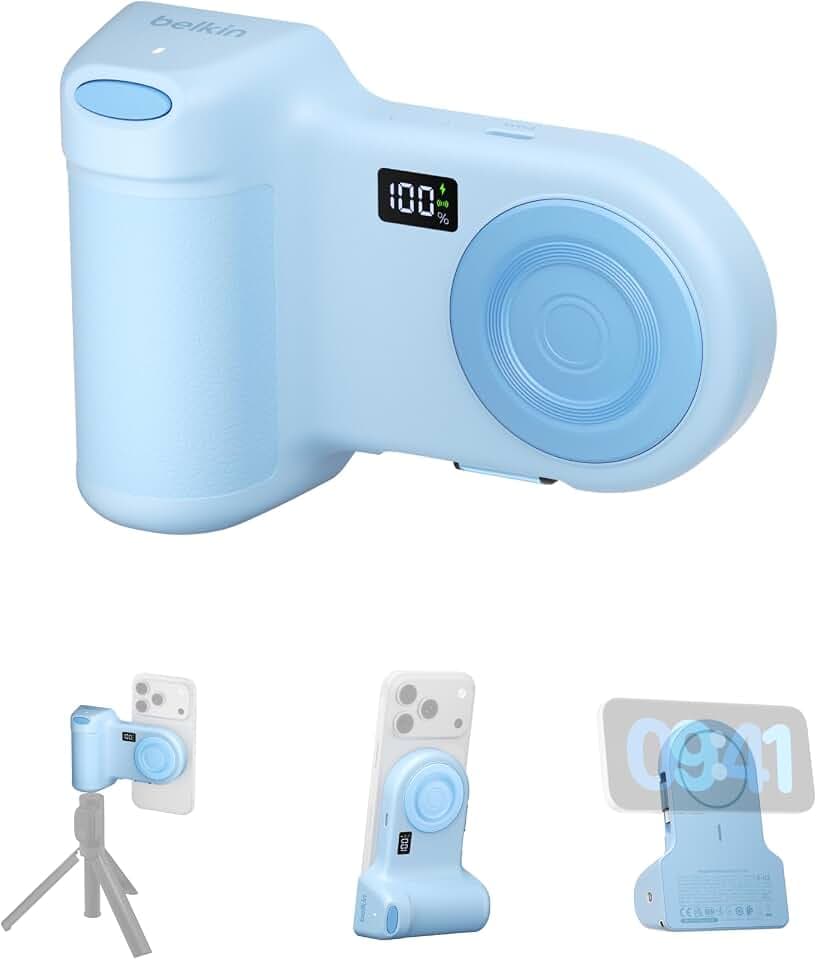 Belkin Stage PowerGrip 9300mAh Kamerahalter Magnetisch, Powerbank – Blau