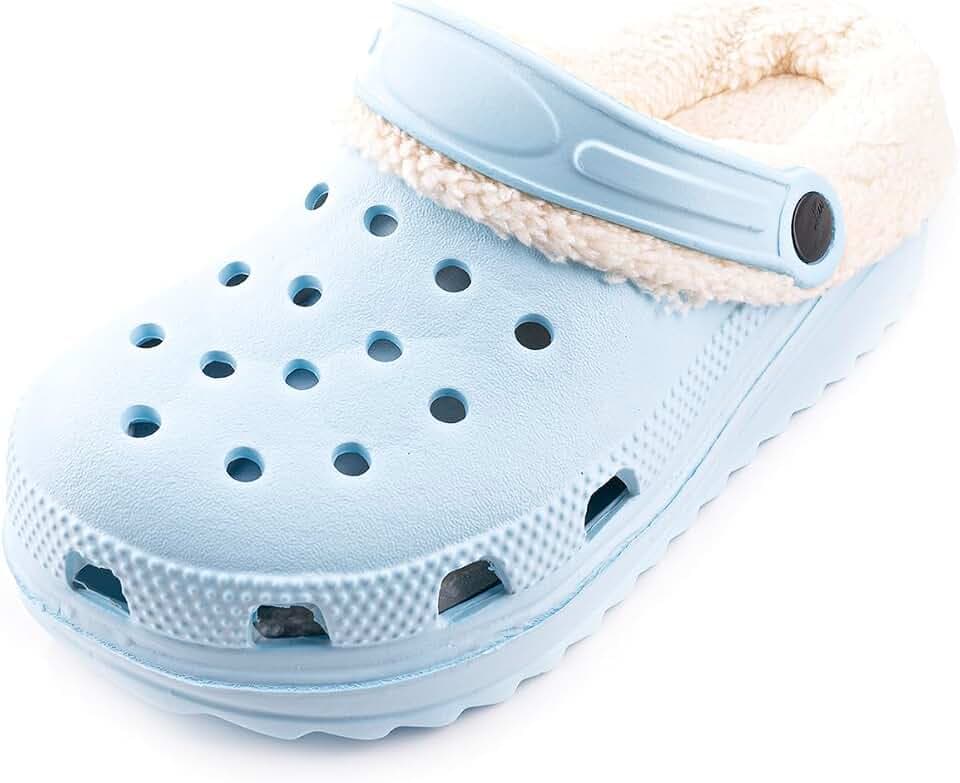 R-ISLAND Winter-Clogs für Damen, Erwachsene, mit warmem Futter, EVA, bequem, rutschfest, perfekt für drinnen und draußen.