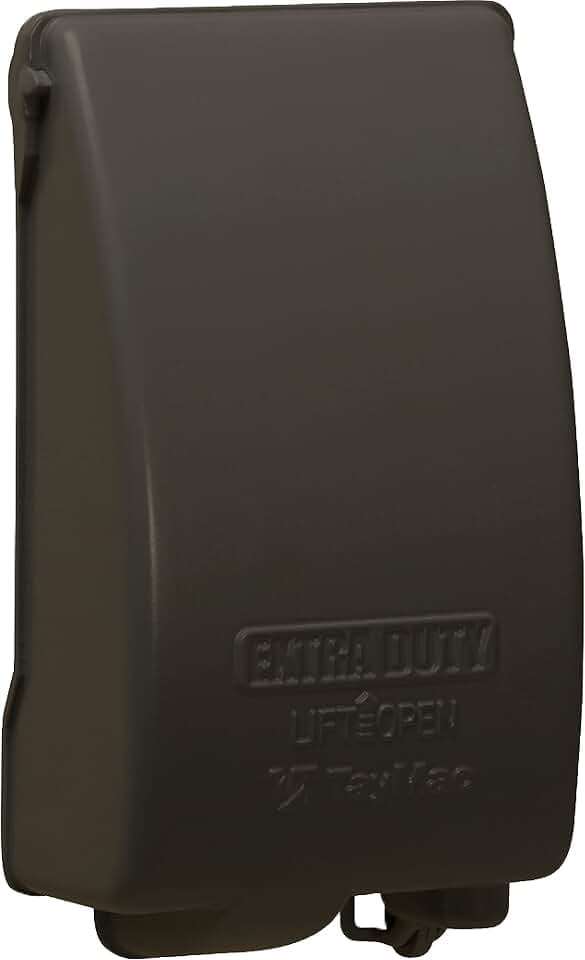 TayMac 1-Gang Expandable Weatherproof In-Use Outdoor Outlet Cover, Bronze