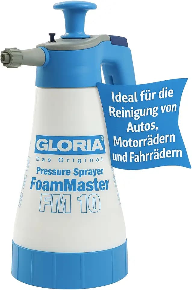 GLORIA Schaumsprüher FoamMaster FM 10 | 1 L Drucksprüher für Autoshampoo