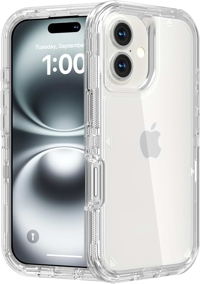Follaroma for iPhone 16 Case, Shockproof Protection, Crystal Clear