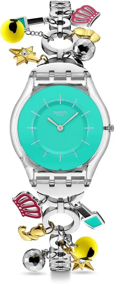 Swatch Skin Unisex Casual Watch Bio-sourced Green Quartz Water Resistant Mother Like NO Other