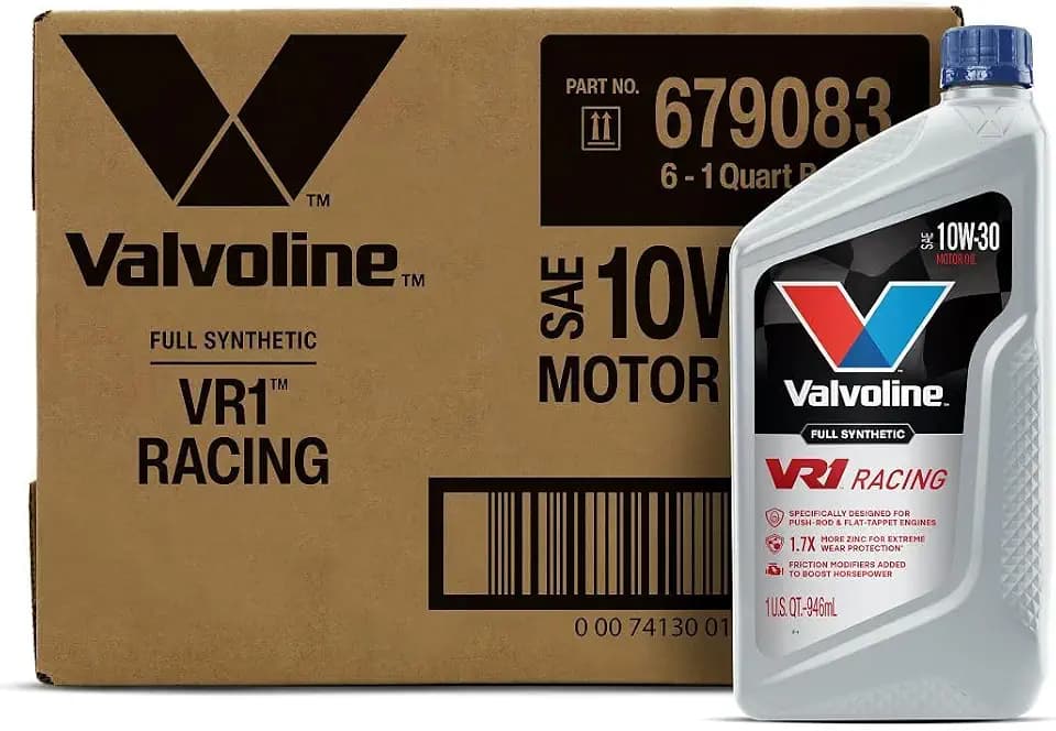 Valvoline VR1 Racing Synthetic SAE 10W-30 Motor Oil 1 QT, Case of 6