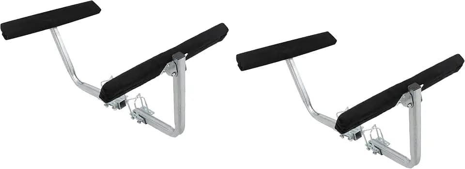 Boat Trailer Guides 2-4 Foot Bunk Boards Kit - 24 Inch Carpeted Guide On Tilting Side Bunks for High Beam, Box or C-Channel Trailers with Mounting Frames and Hardware