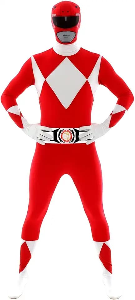 Morphsuits Red Power Ranger Costume, Halloween Costumes Adult