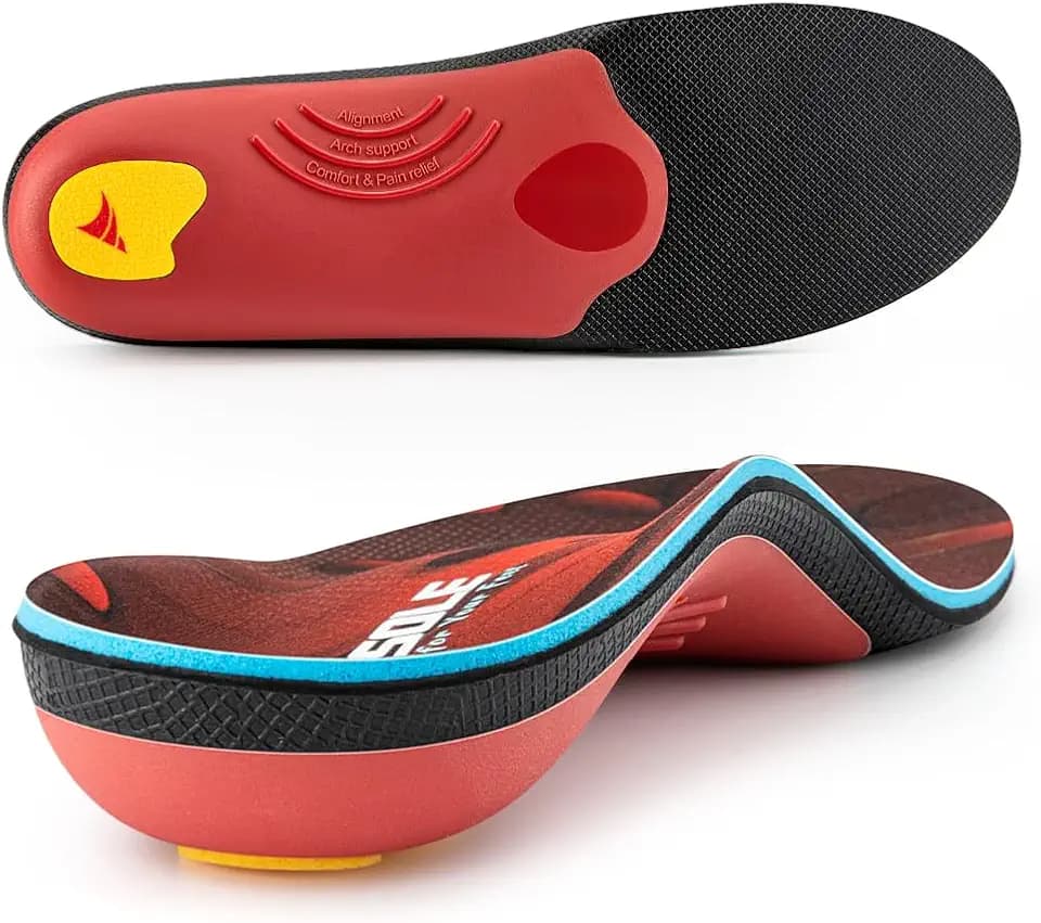 VALSOLE 250+ lbs Plantar Fasciitis High Arch Support Insole for Men Women,Heavy Duty Support Pain Relief Orthotics Insert,Relieve Flat Feet,High Arch,Foot Pain,Standing All Day Boot Work Shoe Insole