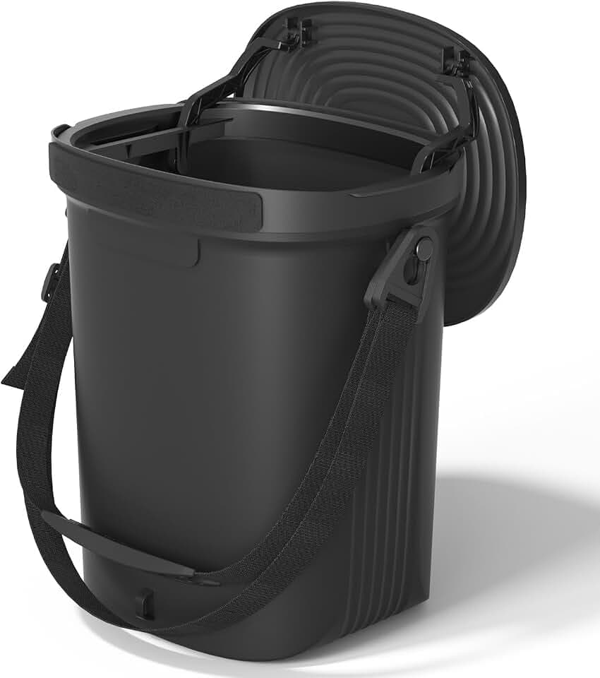 Garoopion Soft Silicone Car Trash Can 1.9 Gallon with Leakproof Design