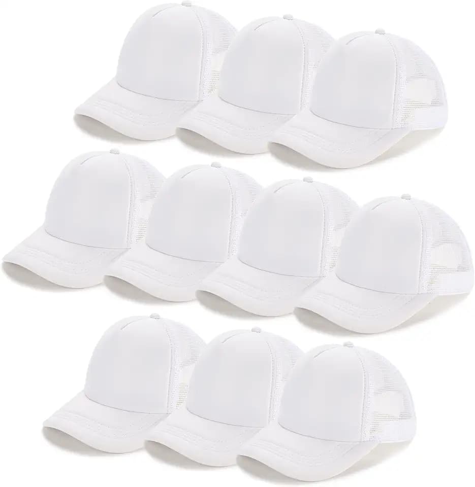 Ultrafun 10 Pack Trucker Hat Mesh Sublimation Blank Hats Adjustable Baseball Caps Hats for Men Women