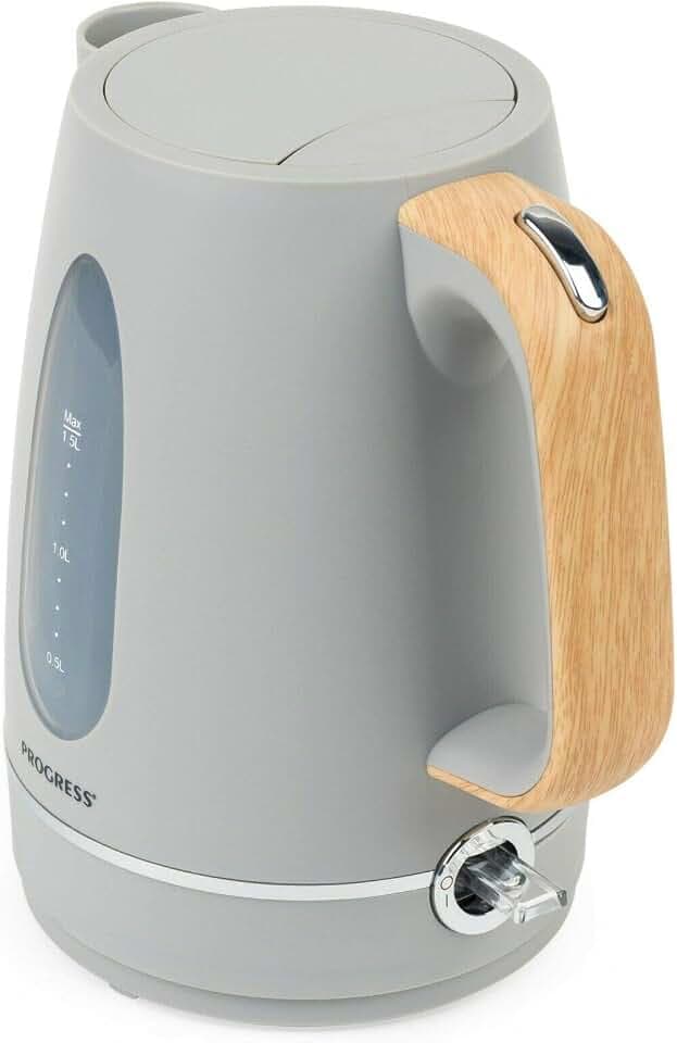 Progress Scandi EK3758PGRY Wasserkocher mit automatischer Abschaltung, 3000 W, 1,5 l, Grau
