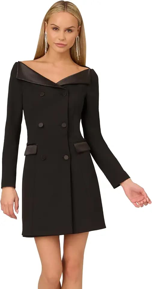 Adrianna Papell Women's Knit Crepe Blazer Dress