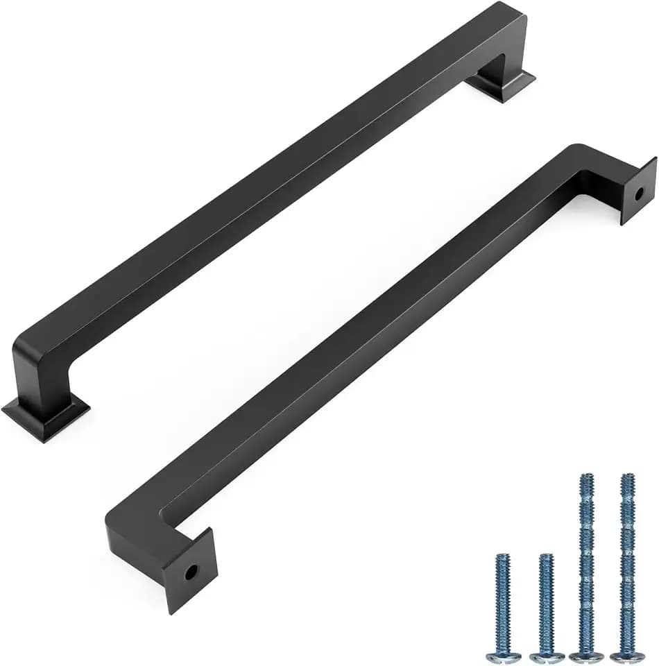 10 Pack 10 Inch(256mm) Kitchen Cabinet Handles Matte Black Cabinet Pulls Kitchen Cabinet Hardware Drawer Pulls for Dresser Cupboard Wardrobe