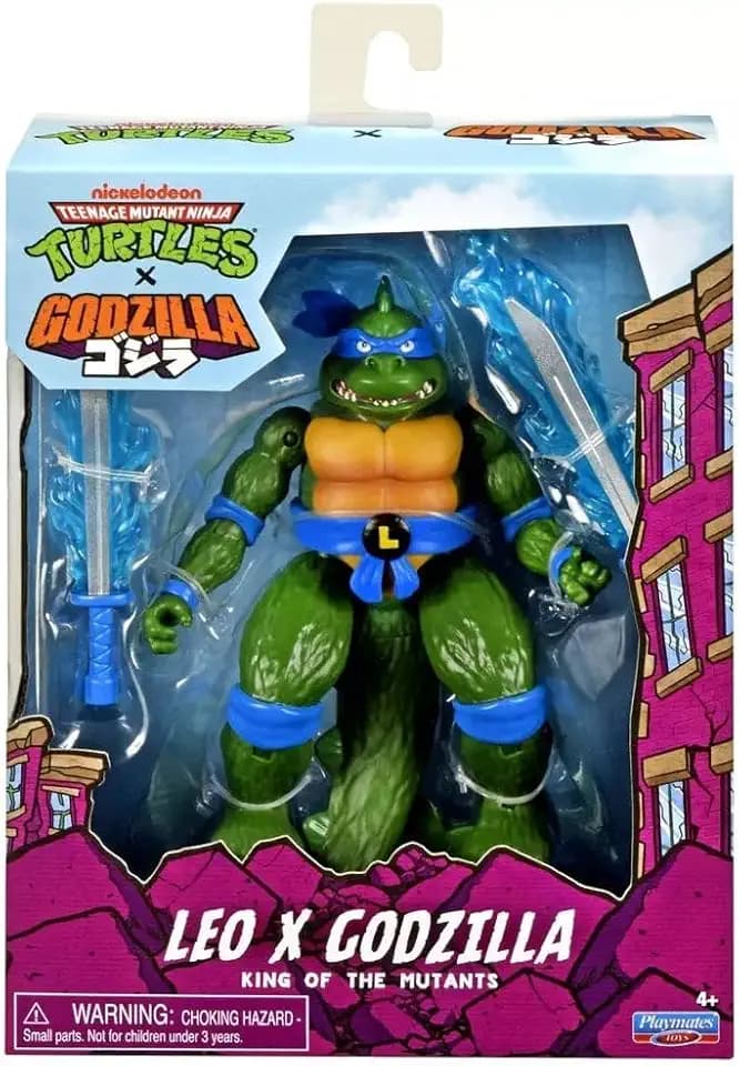TEENAGE MUTANT NINJA TMNT x Godzilla: Godzilla Leo Action Figure with Accessories by Playmates Toys