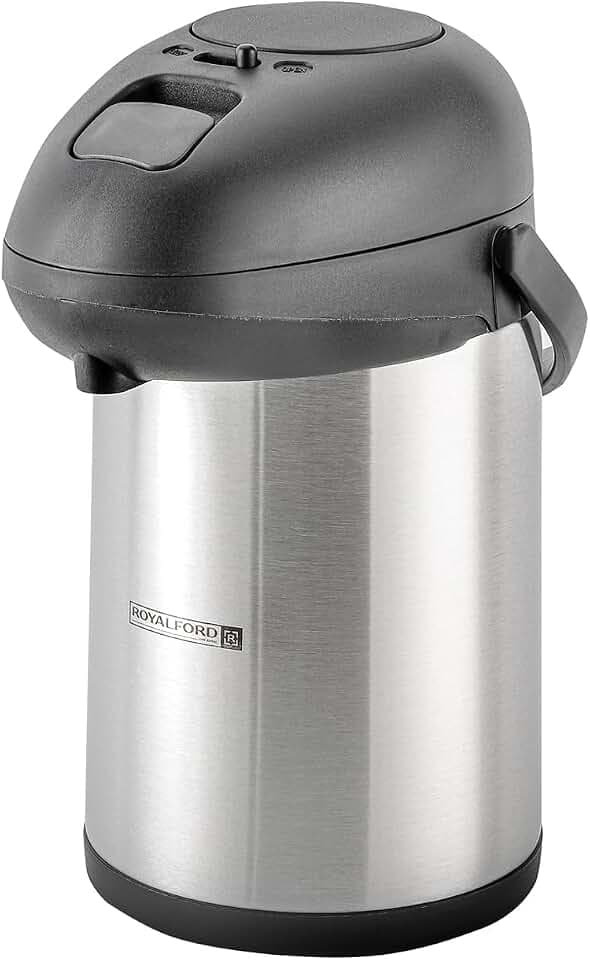 Royalford Isolierflasche aus Edelstahl, 5 l, für heiße und kalte Getränke, Suppe, extra stark für Catering, Reisen, Gewerbe