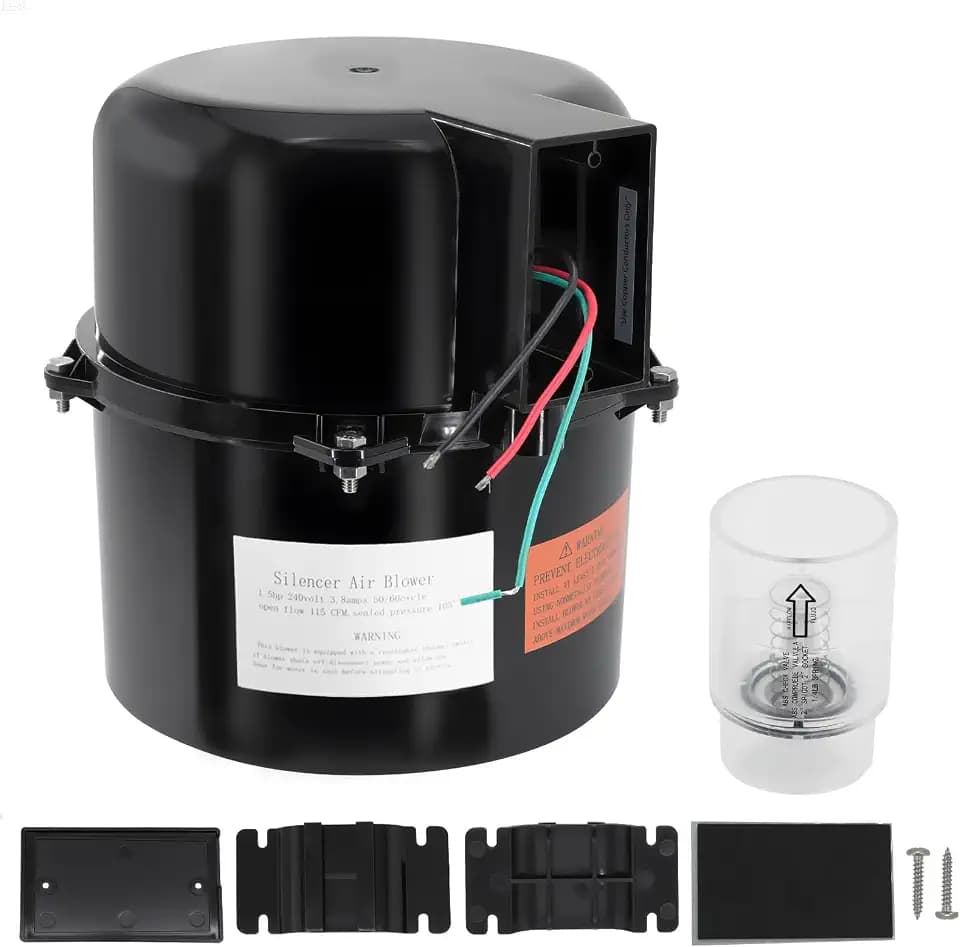 6316220F Silencer Spa Blower 240V 1.5 HP Replacement for Air Supply