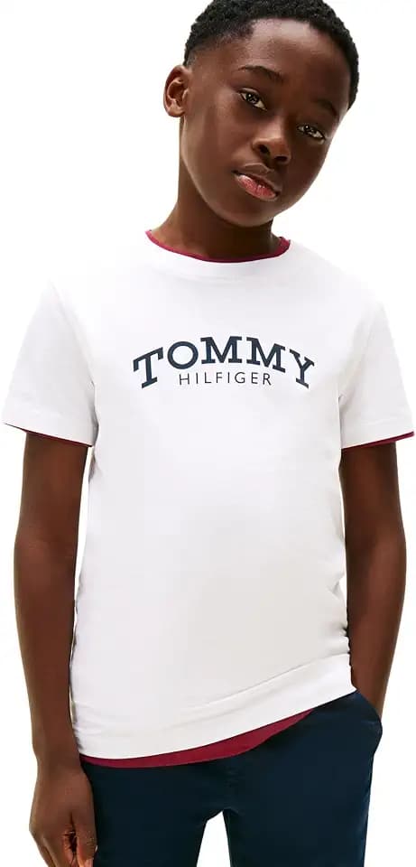 Tommy Hilfiger Jungen Monotype Print Graphic T-Shirt Kb0kb10051 S/S T-Shirt (1er Pack)