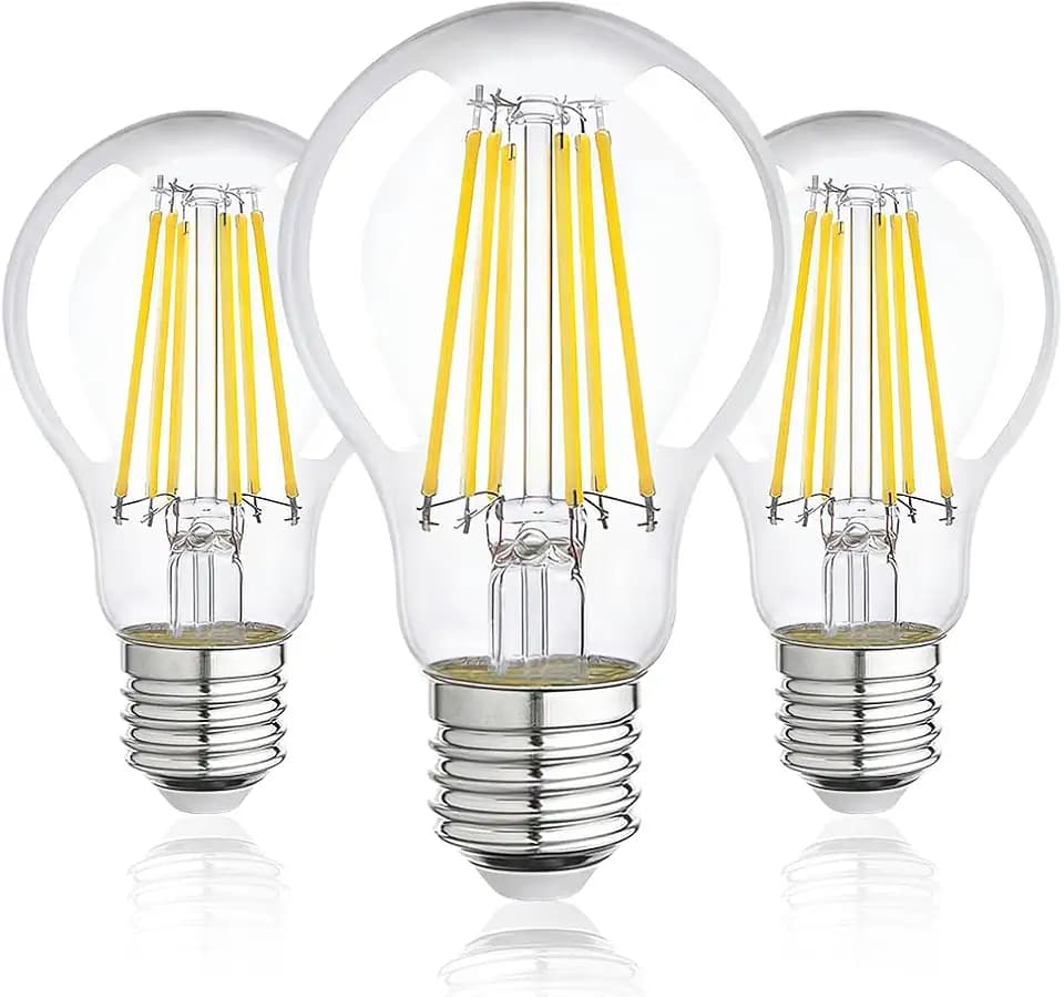 E27 LED Energieklasse A Glühbirne, 4W 840LM 2700K Warmweiß, 3 Stück