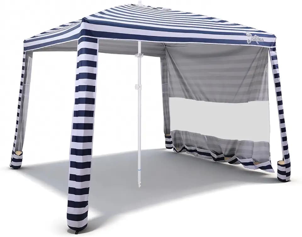 Jihfmo 8x8 Ft Large Beach Cabana Tent, UPF 50+ 99.9% UV Block, 6-8 People