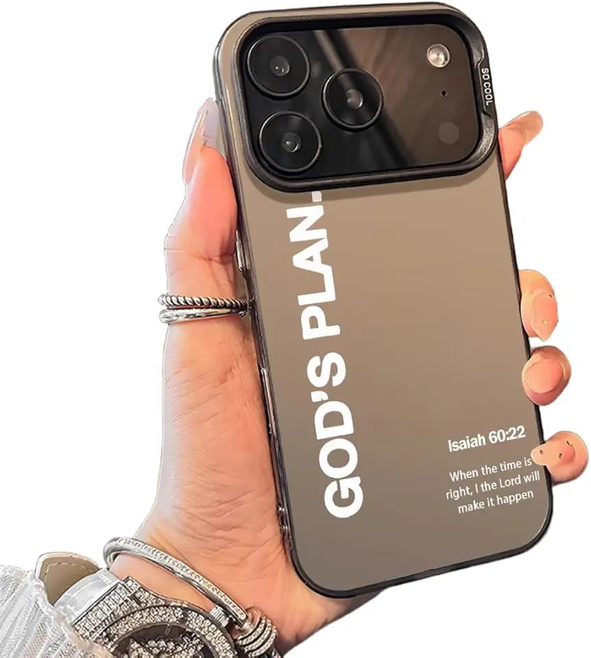 God's Plan Christian Bible Verse Phone Case for iPhone 17 Pro Max, Black 1
