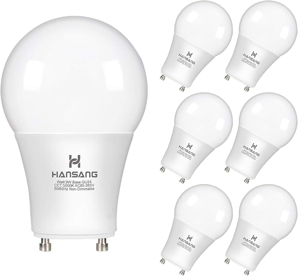 GU24 LED Light Bulbs 60W Equivalent 5000K Daylight CRI85+ 900Lumens