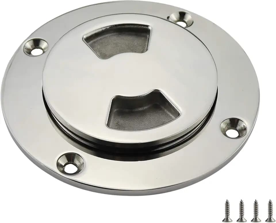NRX&XRC 3" Boat Deck Plate Made from Heavy Duty 316 Marine Grade Stainless Steel with Fastners