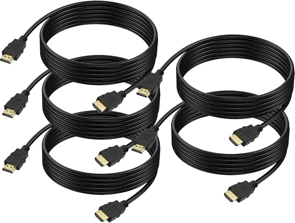 HDMI Cable 10 FT 5-Pack, Multipack 4K High Speed HDMI 2.0 Computer Cord 3D