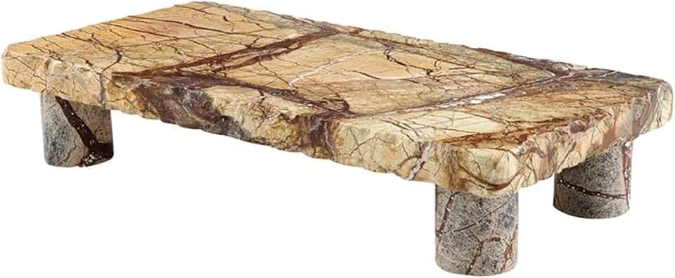 47th & Main Raised Marble Stand, 12" Long x 6" Wide, Brown