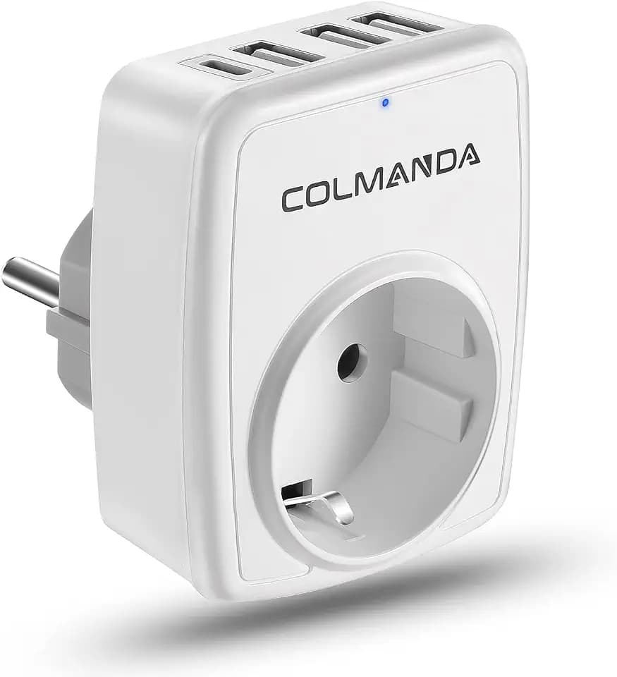 Mehrfachsteckdose mit 3 USB Ladegerät (3A) und 1 Typ-C Port (3A)