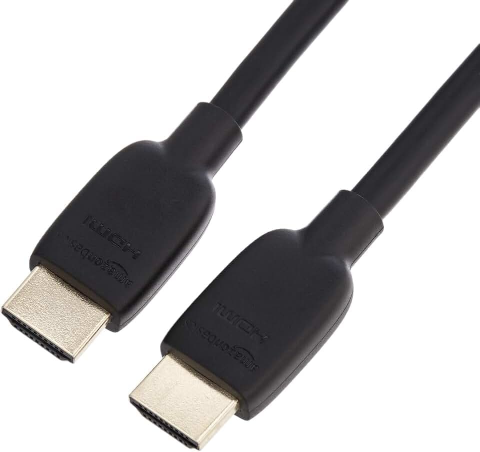 Amazon Basics Ultra High Speed HDMI 2.1 Cable, 48Gbps, 8K@60Hz 4K@120Hz Certified, 10 Feet, Compatible with PS5/Xbox/TV/Monitor, Black