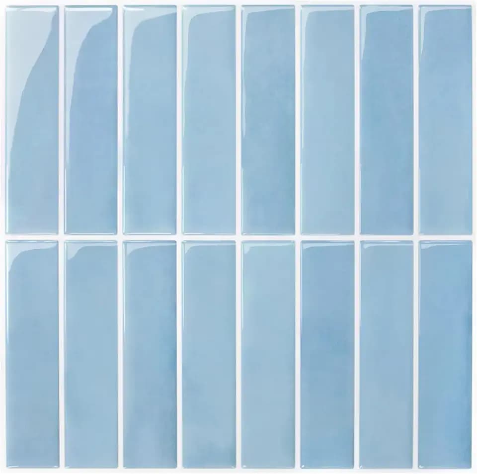 COMSTICKC 3D Fliesenaufkleber Klebefliesen Blau, 10-Stück 30,5 x 30,5 cm