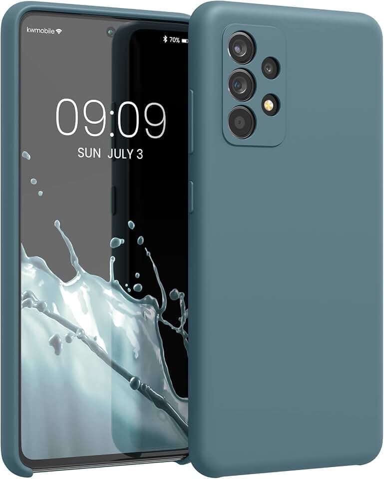 kwmobile Handyhülle für Samsung Galaxy A52 / A52 5G / A52s 5G Hülle - Case Silikon - Kabelloses Laden - Schutzhülle Cover in Antique Stone