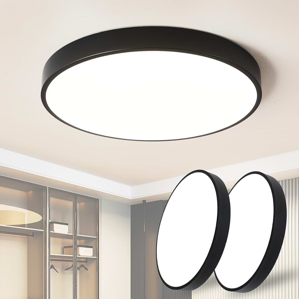 Style home 2pcs 36W LED Deckenleuchte Deckenlampe Warmweiß 3000K, Ø40x4cm