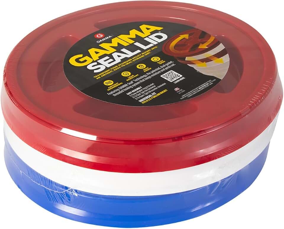 Vittles Vault Gamma Seal Lid 3pk Combo, Red, White and Blue