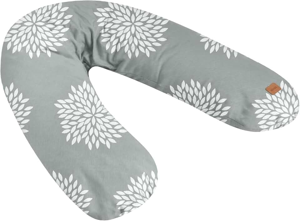 BÉABA, Big Flopsy, Still- und Schwangerschaftskissen, Schwangerschaftskissen, multifunktional, zum Schlafen/Stillen, Unterstützung, Entspannung, optimaler Komfort, Fleur de coton®, Oekotex, Flower