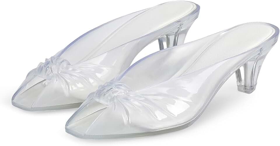 Jelly Sandals for Women Clear Sandals Jelly Shoes Women Kitten Heel Mules Open Toe Slide Pumps Dress Shoes Beach Summer Sandal Cute Comfortable