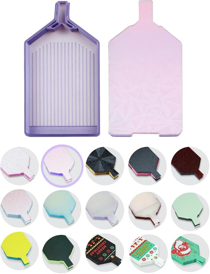 ForeverYoung Dreamy Bi-Tonal Diamond Art Tray with Lid, Lavender Blush Mist