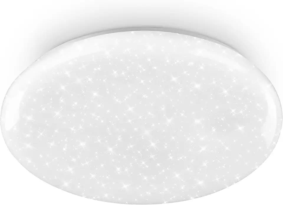 BRILONER - LED Deckenlampe mit Sternenhimmel, 3-Stufen Dimmbar, Weiß