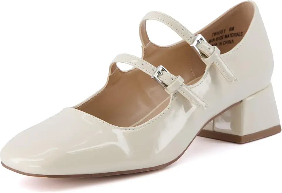 CUSHIONAIRE Women's Twiggy Mary Jane Dress Shoe +Memory Foam, Wide Widths Available