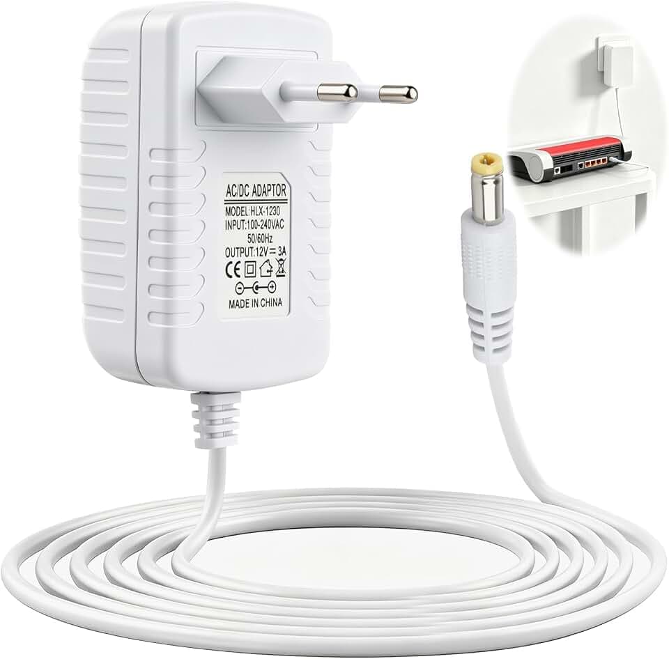 12V 3A Netzteil Ladegerät für AVM Fritz!Box 7590 AX 7530 7490 7510