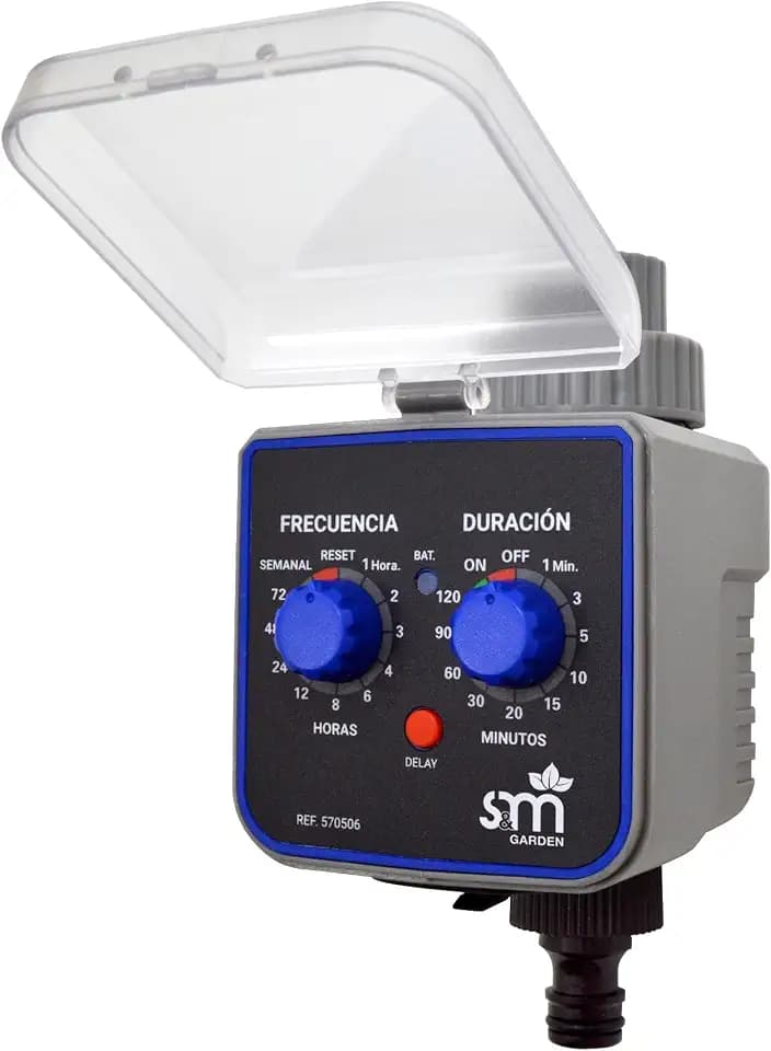S&M 590054 Wasserhahn-Programmierer mit 1 Ausgang für automatische Bewässerung H-M, Grau/Schwarz, 3/4 Zoll