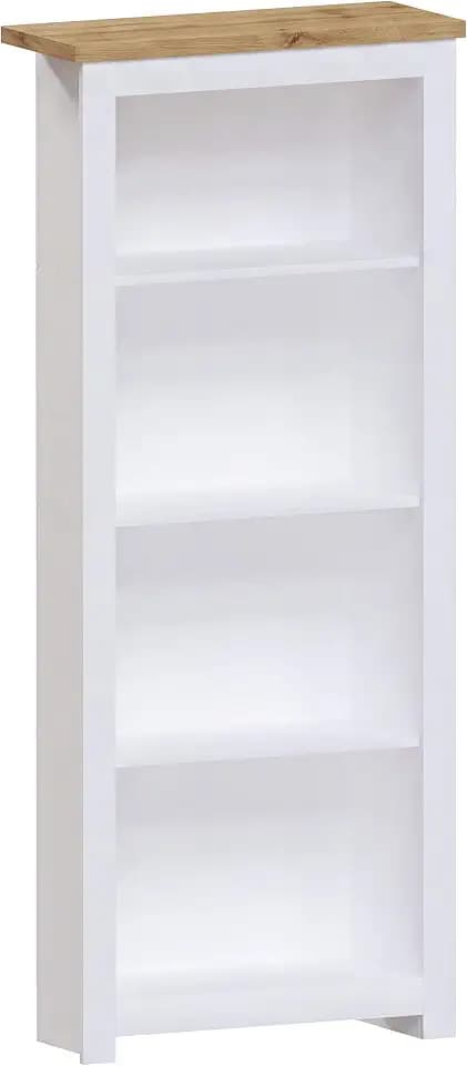 Vida Designs Büro-Bücherregale, MDF, Spanplatte und Melaminfurnier, Weiß, Standard