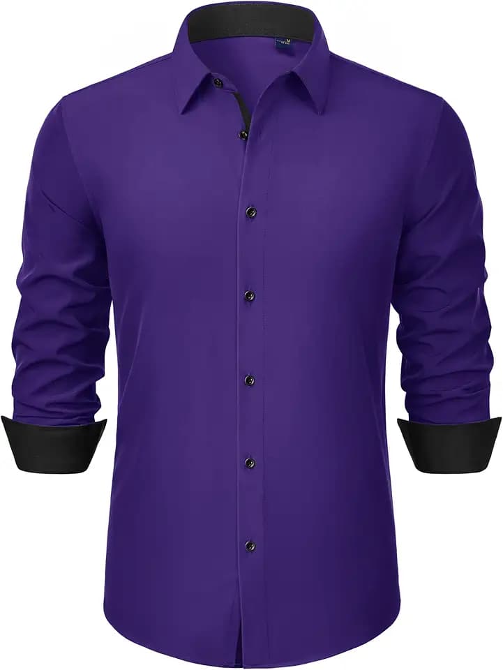 J.VER Hemd Herren Langarm Business Casual Hemden Bügelfrei Stretchhemd
