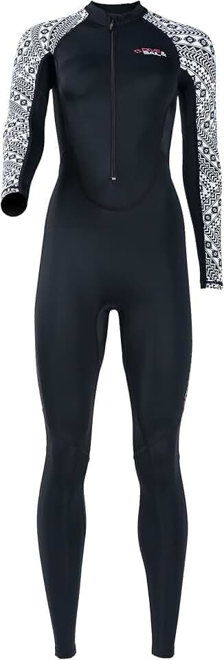 Einteiliger Damen-Badeanzug, langärmelig, Rashguard, UV-Sonnenschutz, Surfanzug zum Schnorcheln, Kajakfahren