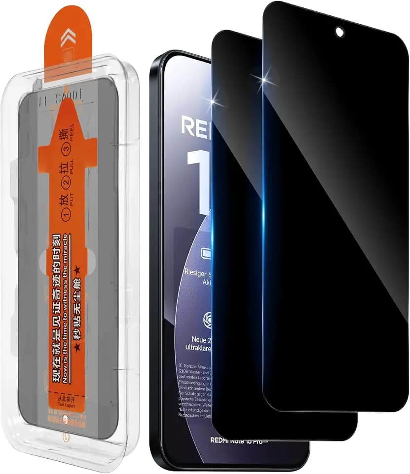 Aerku Sichtschutz für Xiaomi Redmi Note 15 Pro 5G für Panzerglas