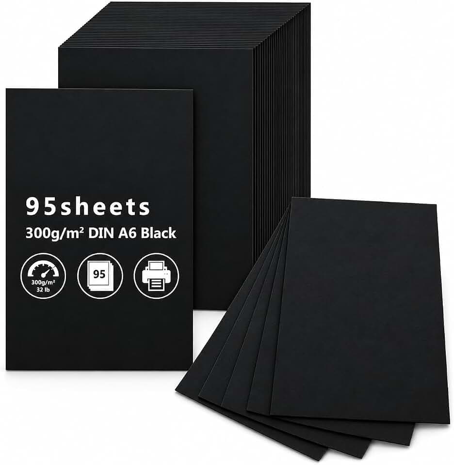95 Stk Schwarz A6 postkarten blanko Karteikarten 300G/M² blanko postkarten
