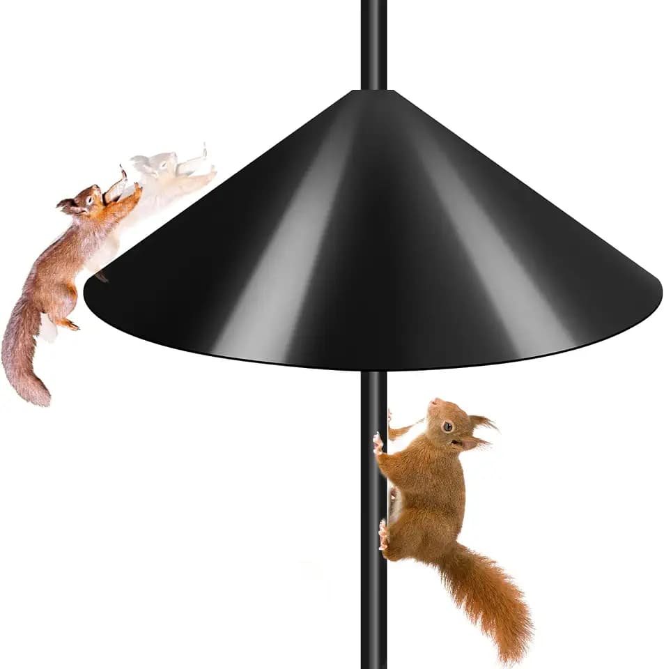 Gtongoko 19" Squirrel Baffle for Bird Feeder Pole Black 1 Pack