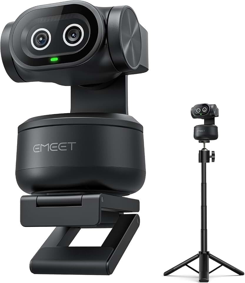 EMEET Pixy Dual-Kamera 4K PTZ Streaming Webcam für PC, Home Office/Streamer